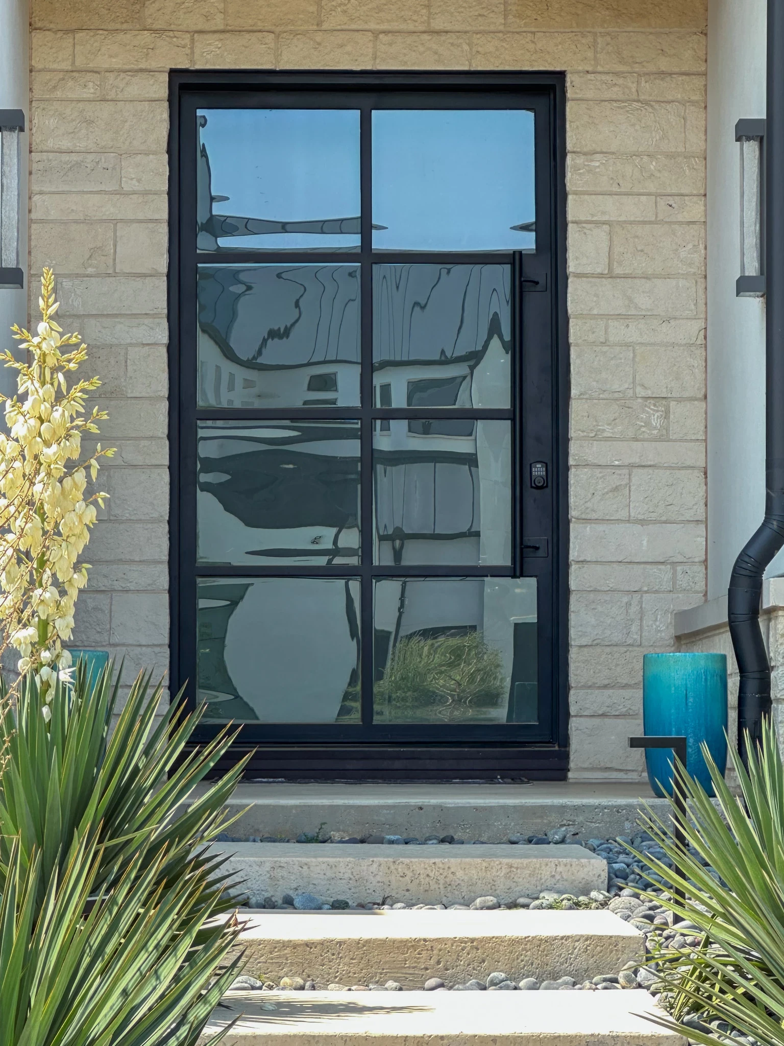 Traditional wrought iron double doors by M2 Metals Iron Doors DFW