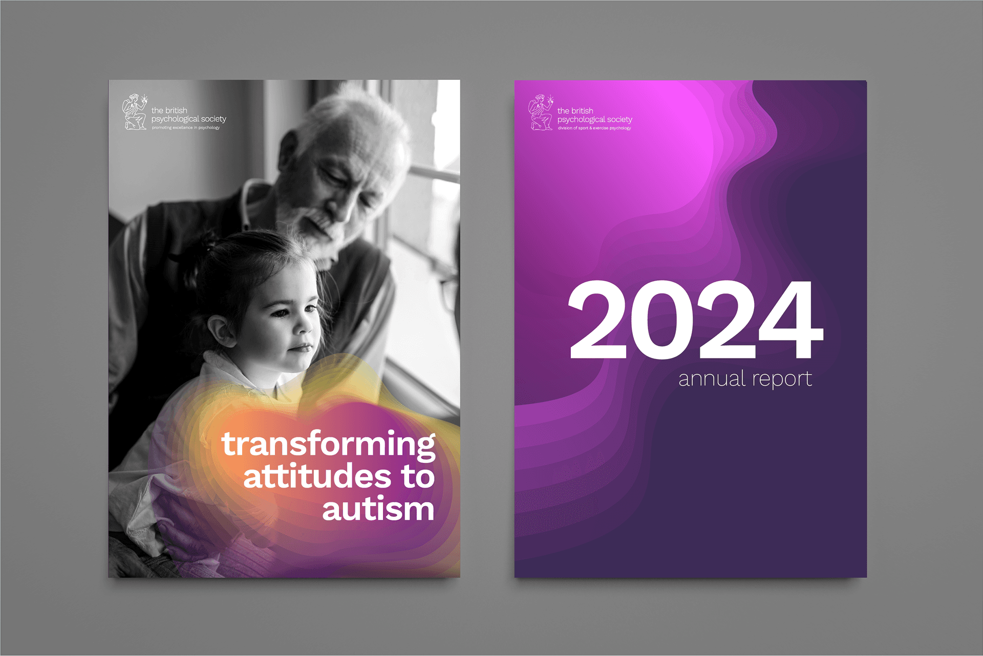 The British Psychological Society Brand Identity brochure covers