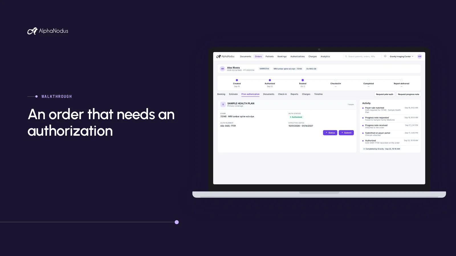 Video poster: Walkthrough: an order that needs an authorization