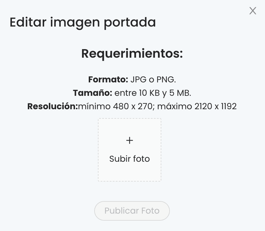 subir imagen de portada