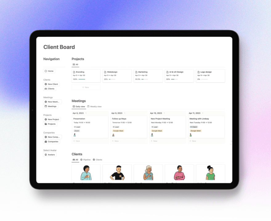 Notion Ultimate CRM Board