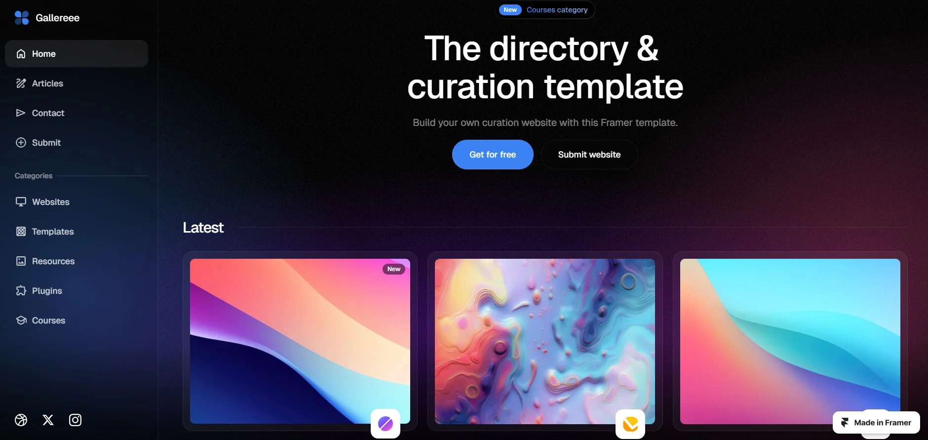 Best Framer Templates for Directory - Gallereee 