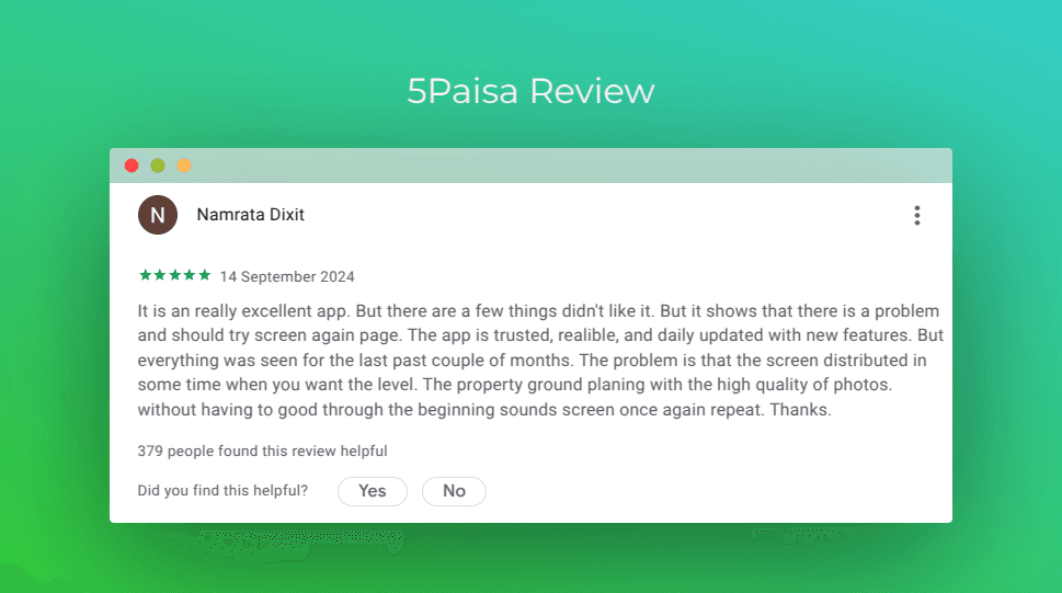 5Paisa 5 Star Review