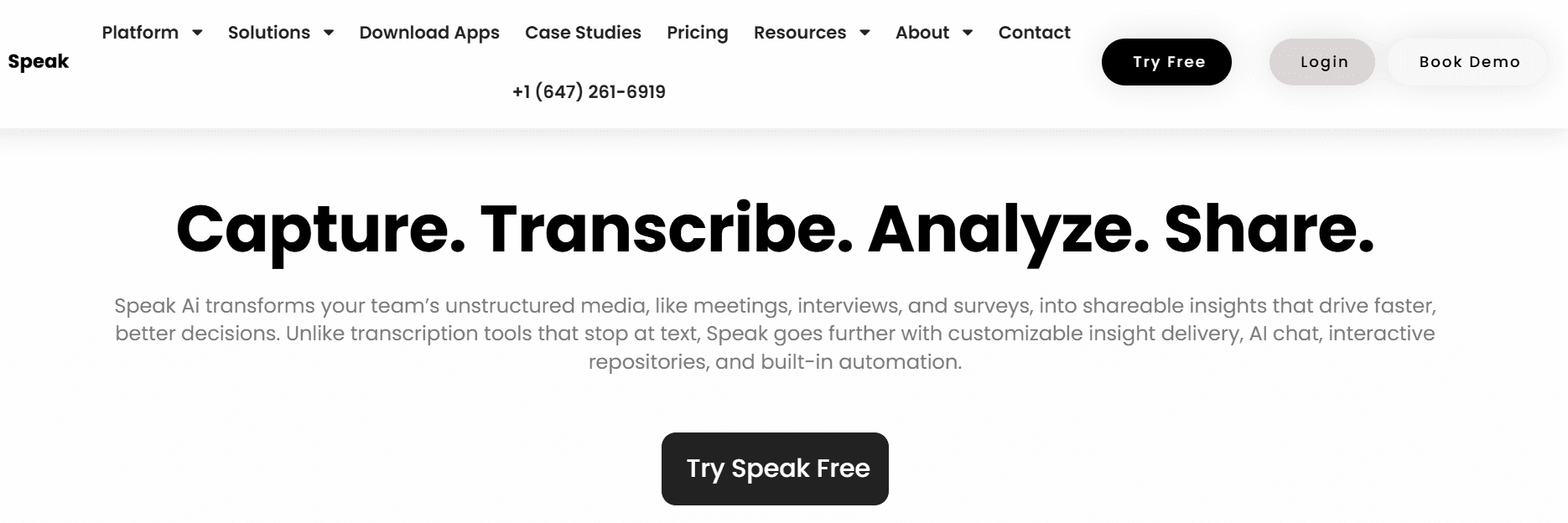 speak ai - Best AI Market Research Tools