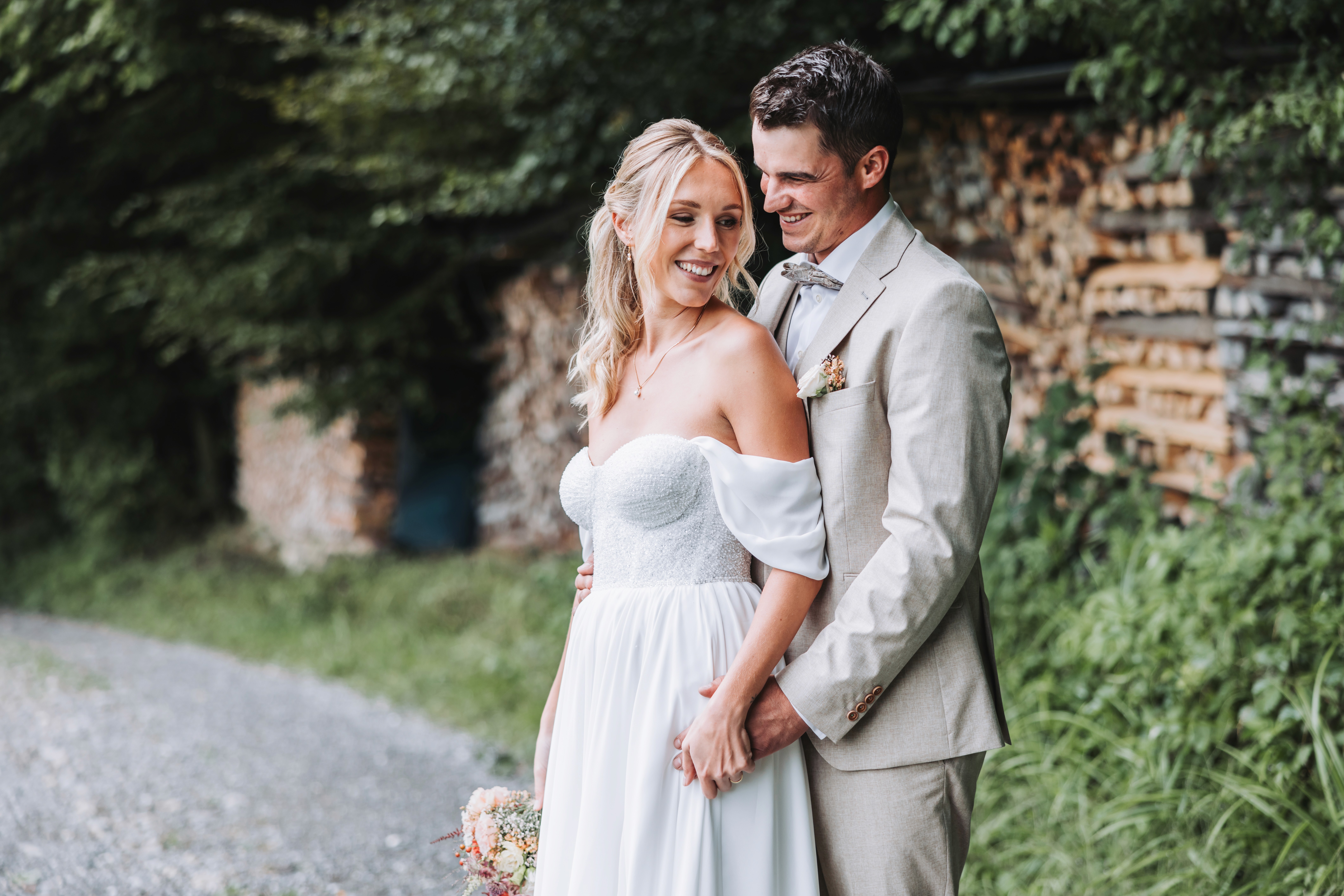 Stylish model in crowd