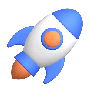 3D rocket icon