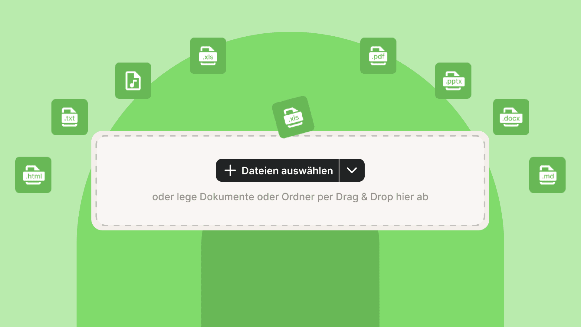 Drag&Drop Dokumente in winkk AI.