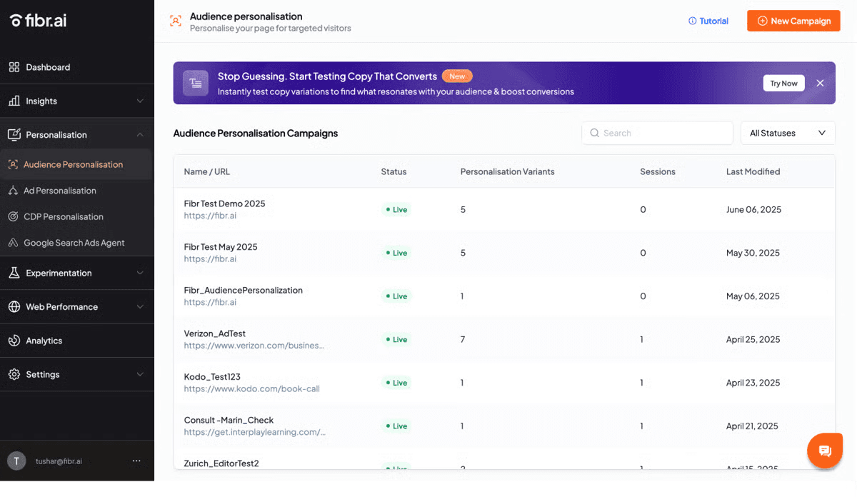 Fibr Dashboard Image