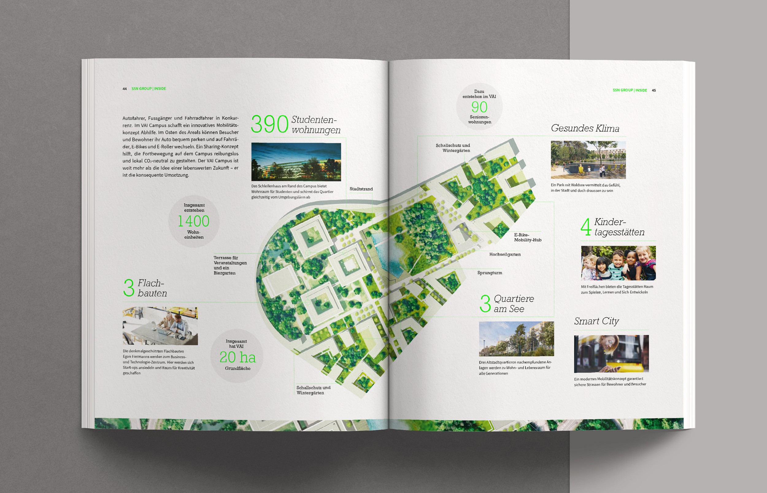 Editorial Design für das Magazin INSIDE – präzise Raster, klare Bildsprache und typografische Balance