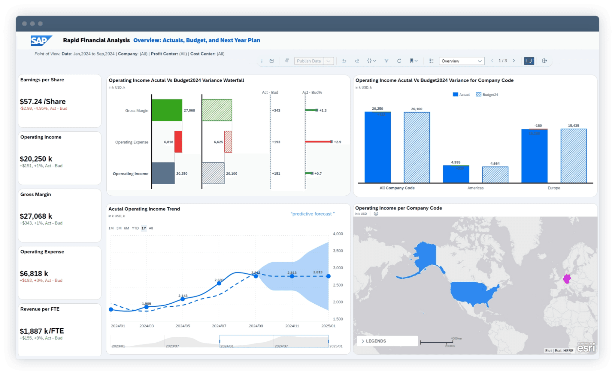 SAP dashboard example