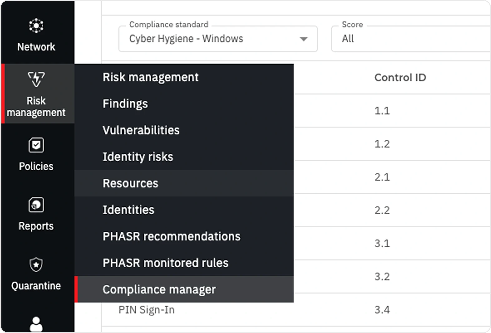 Bitdefender GravityZone console showing endpoint compliance status across a managed estate
