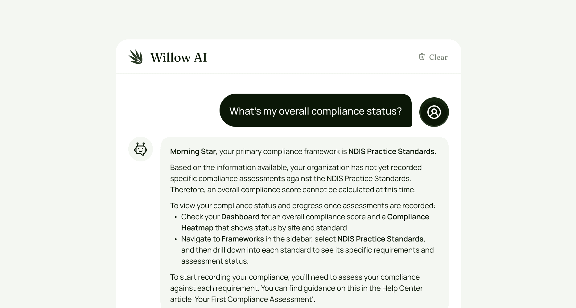 AI drafting tool in aged care compliance software generating compliant reports and documentation
