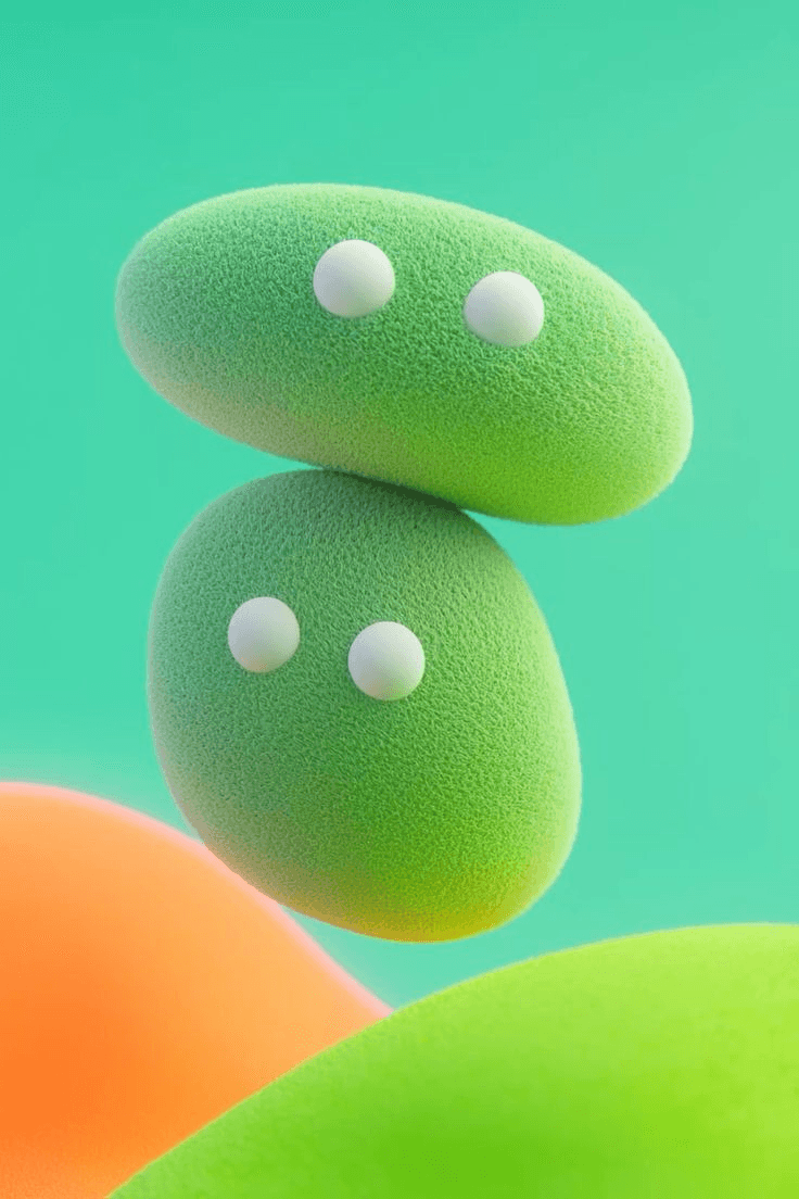 Two watermelon slices with smiling faces