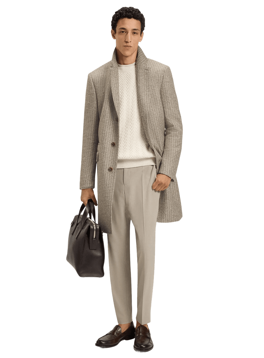 Detachable-inner coat in a slim fit