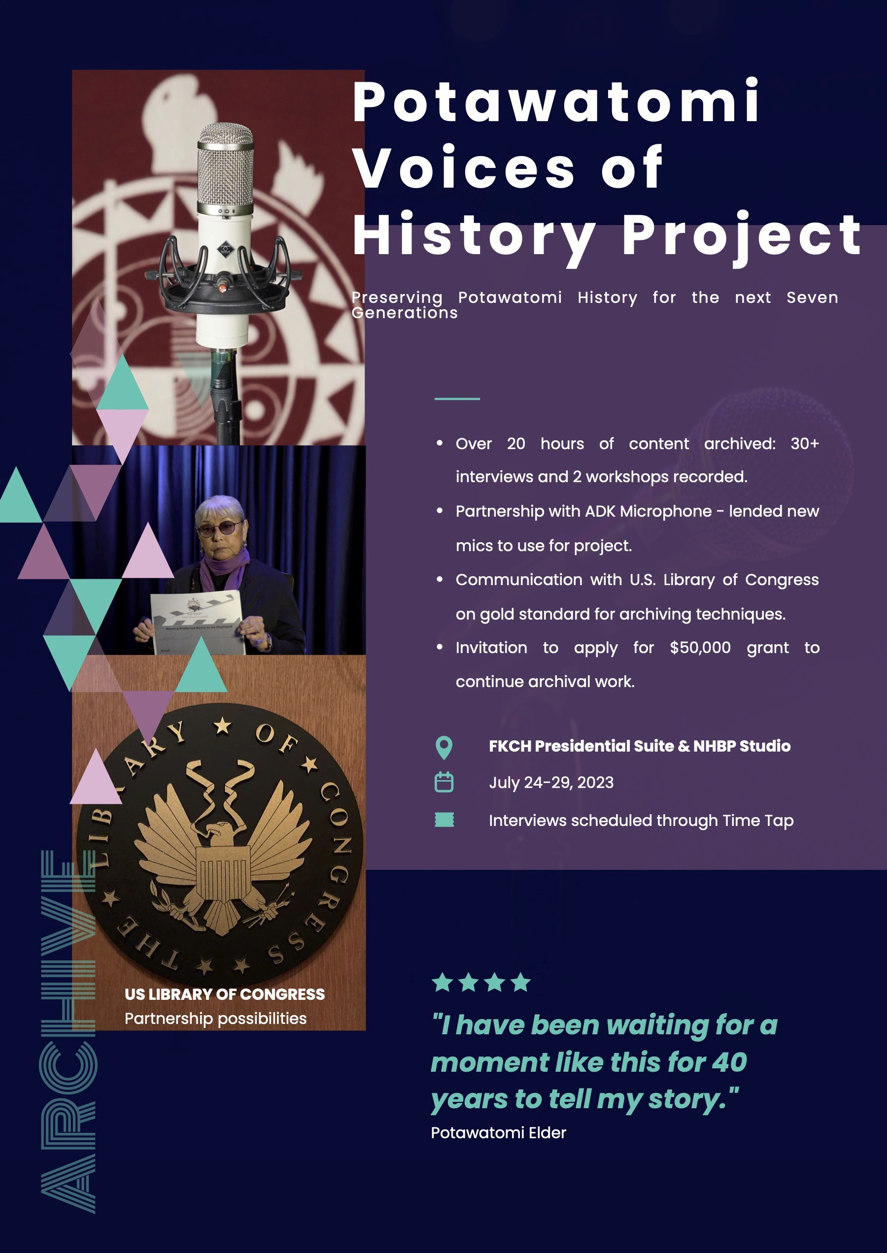 Potawatomi Voices of History Project Poster