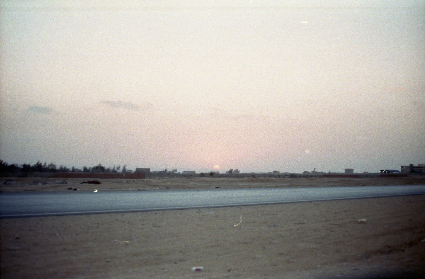 Sunset Beyond the Road