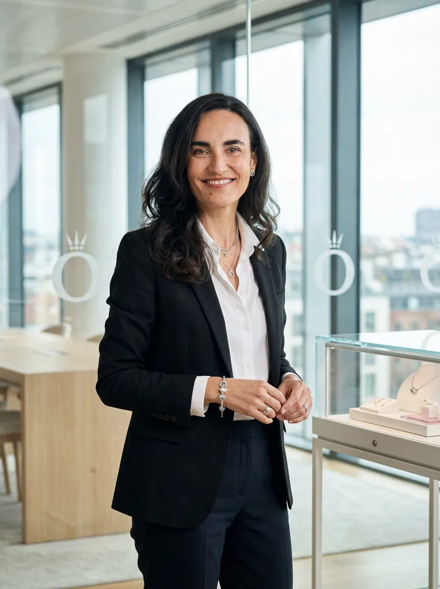 Berta de Pablos-Barbier in a professional setting at Pandora headquarters