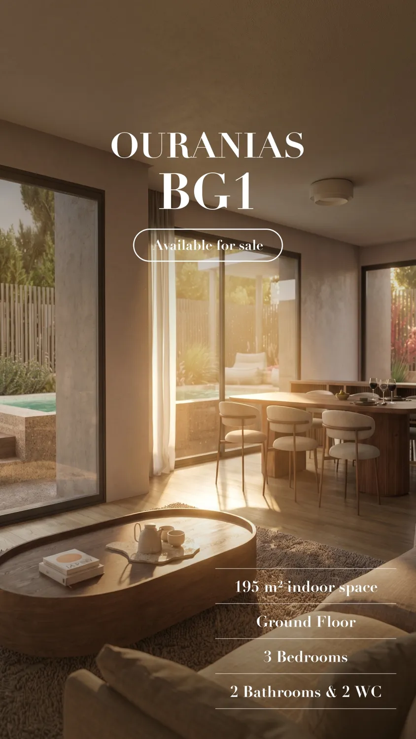 Ouranias BG1, Vari: available unit. Interior is a visualization.