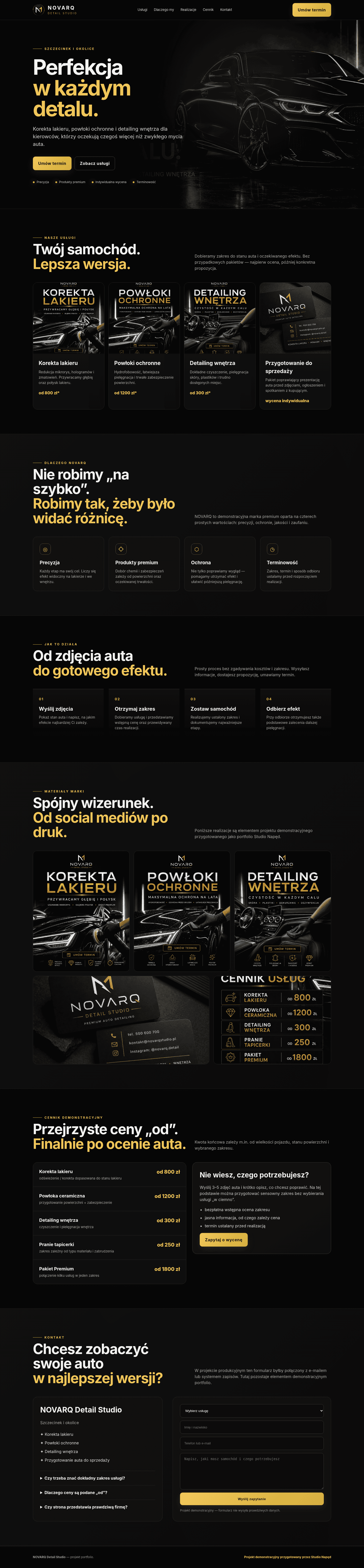 Projekt strony internetowej NOVARQ Detail Studio