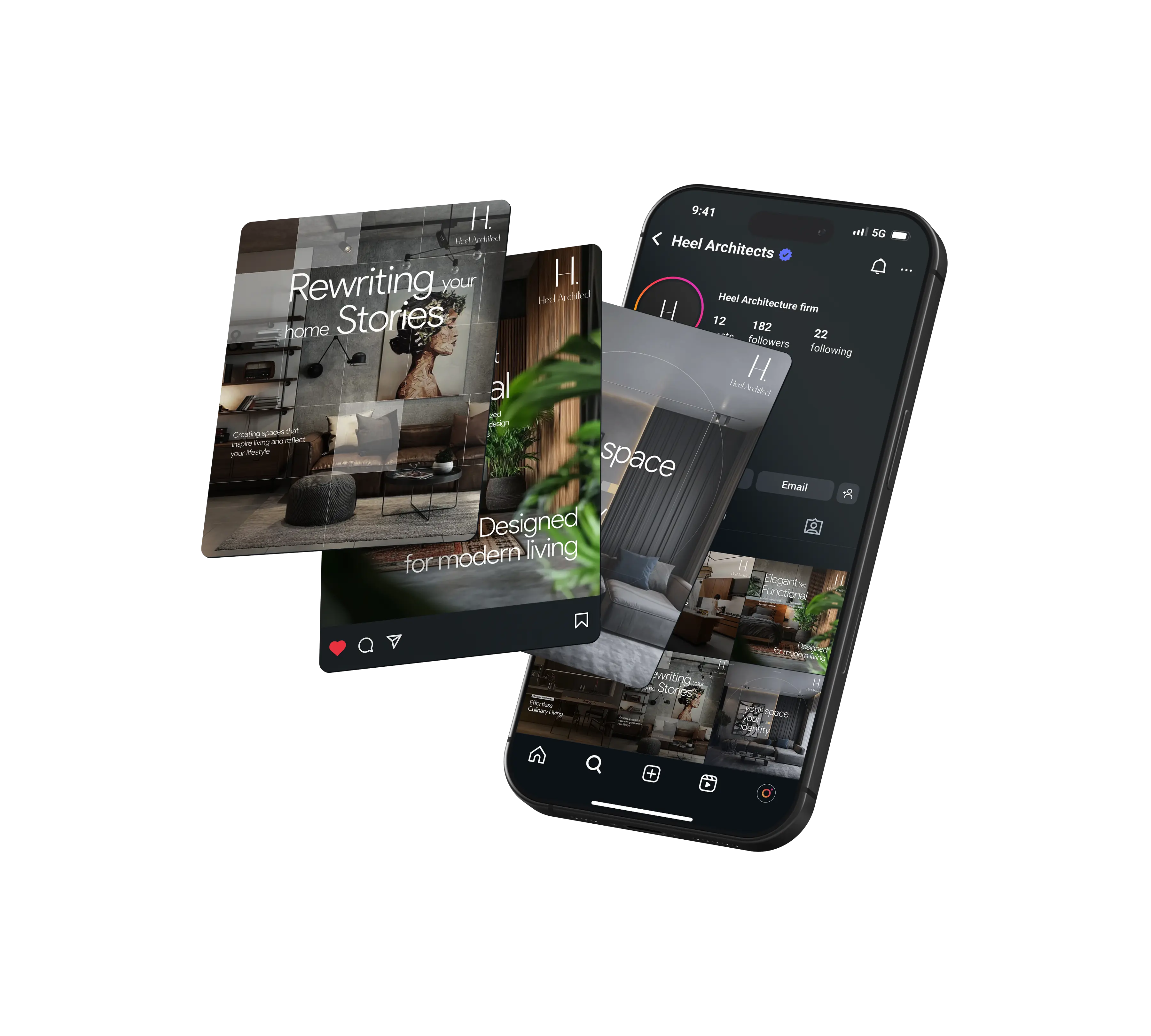 architecture company instagram post service by digital seed