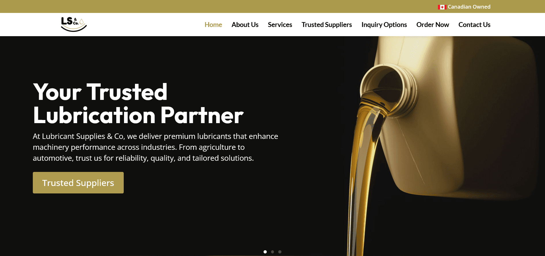 Cover image  of Lubricant Supplies & Co website developed & designed by Dreams Agency Mississauga, Ontario