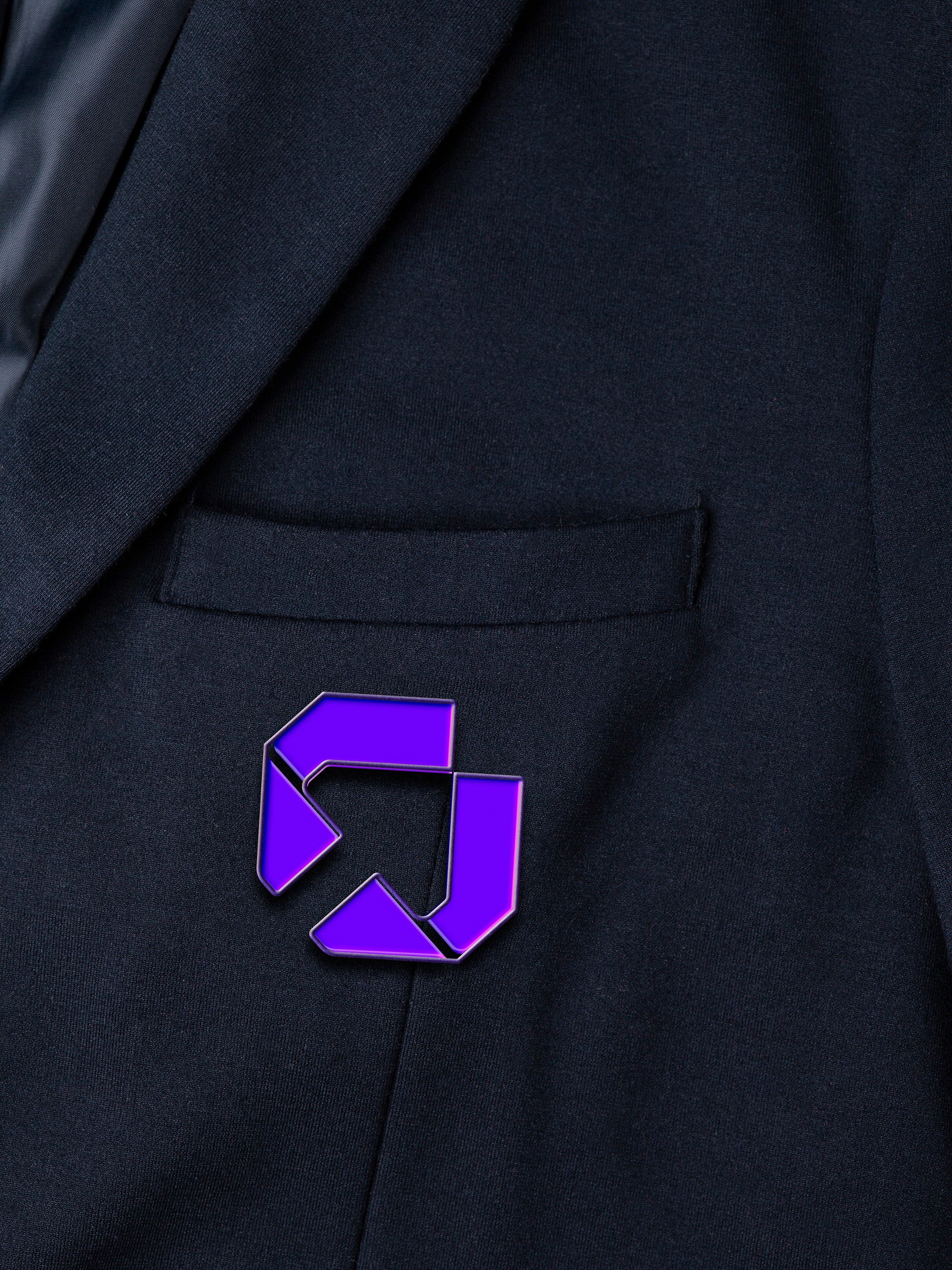 Pin do símbolo sobre o bolso de um paletó