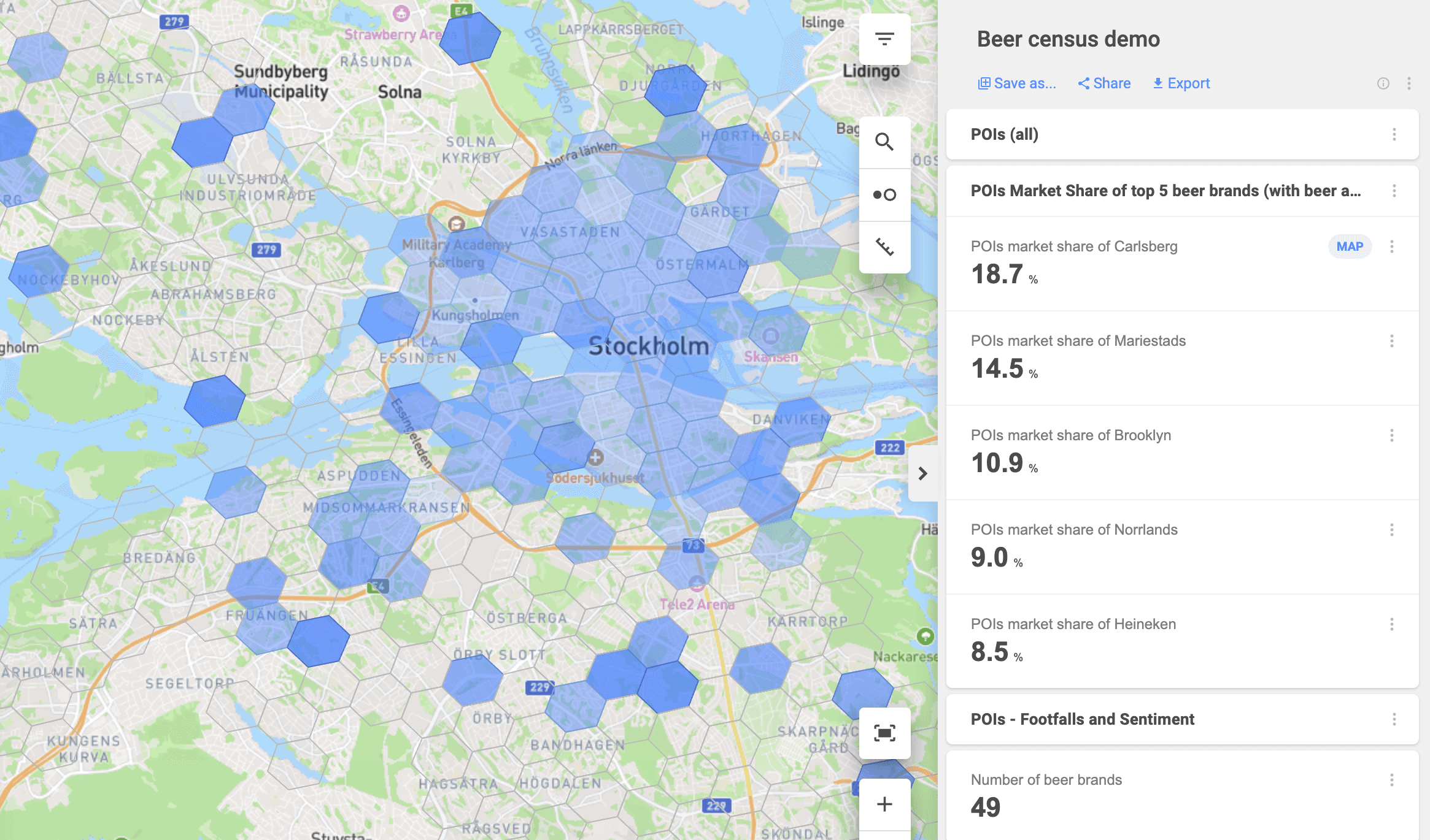 On-Trade Market Census with Location Intelligence in CleverMaps Platform