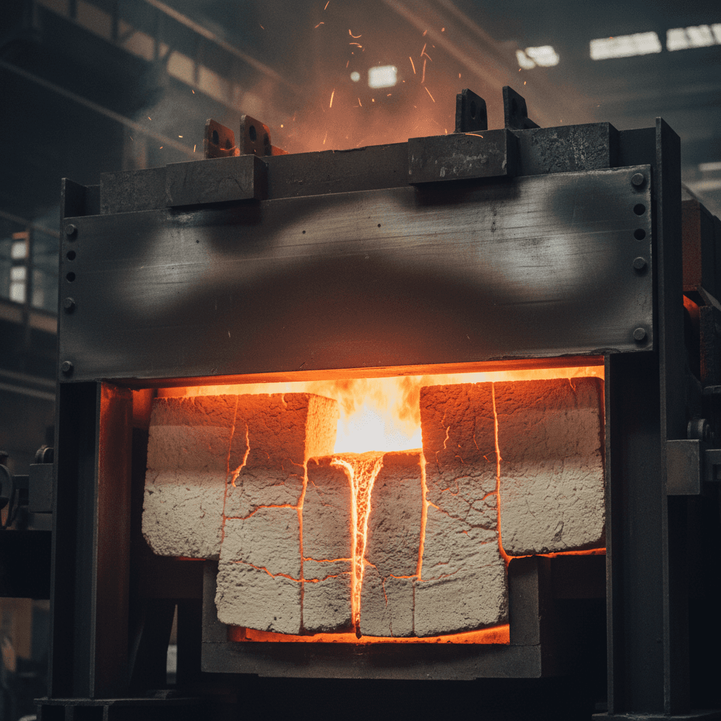 Modern glass building reflected in angled grid lines