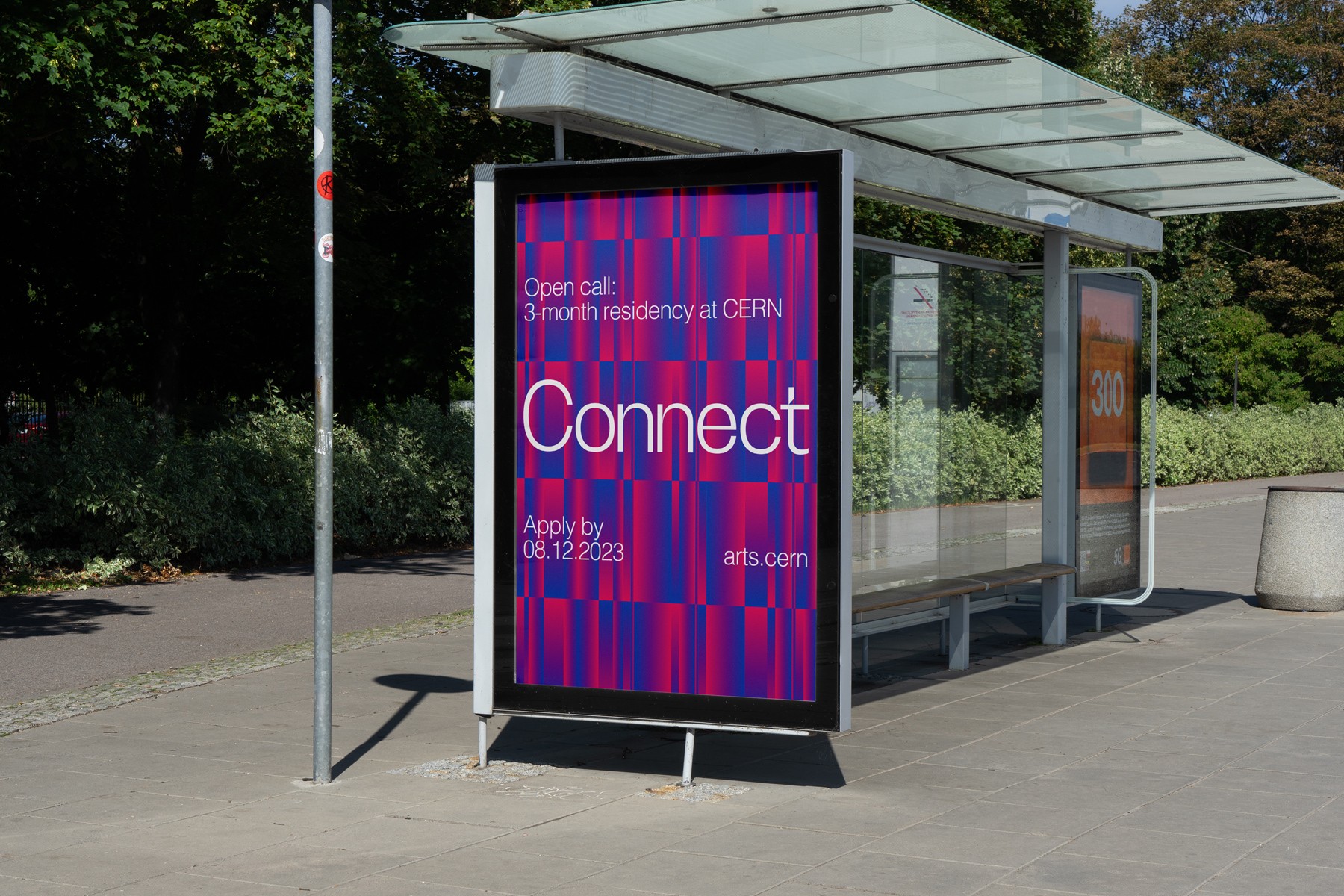 Poster of artistic residence Connect Switzerland by Arts at CERN