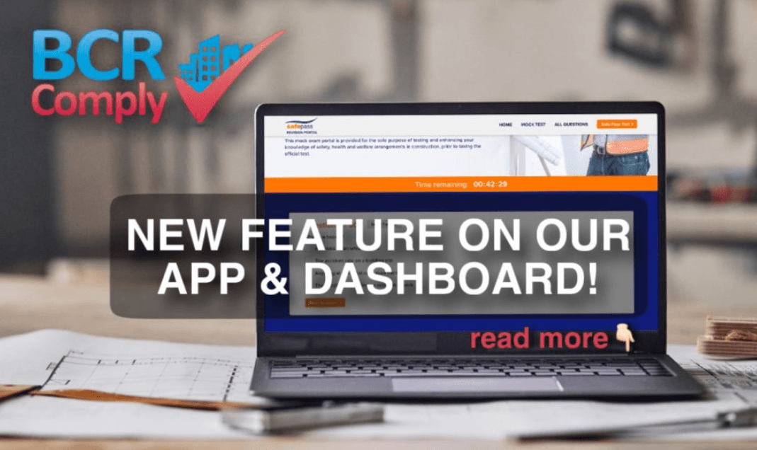 New feature on BCR Comply app and dashboard