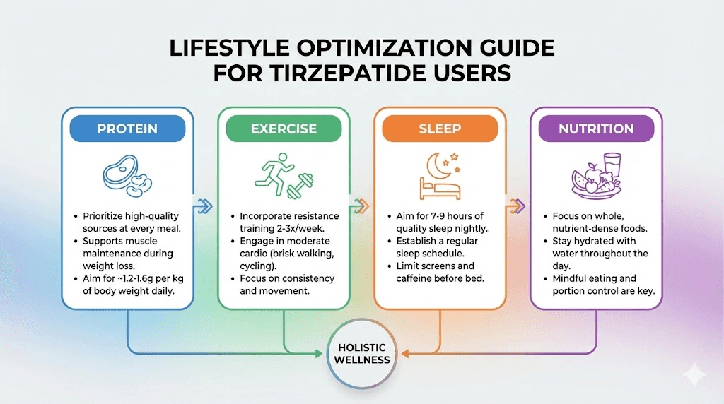 How to optimize metabolism while taking tirzepatide with diet exercise and lifestyle strategies