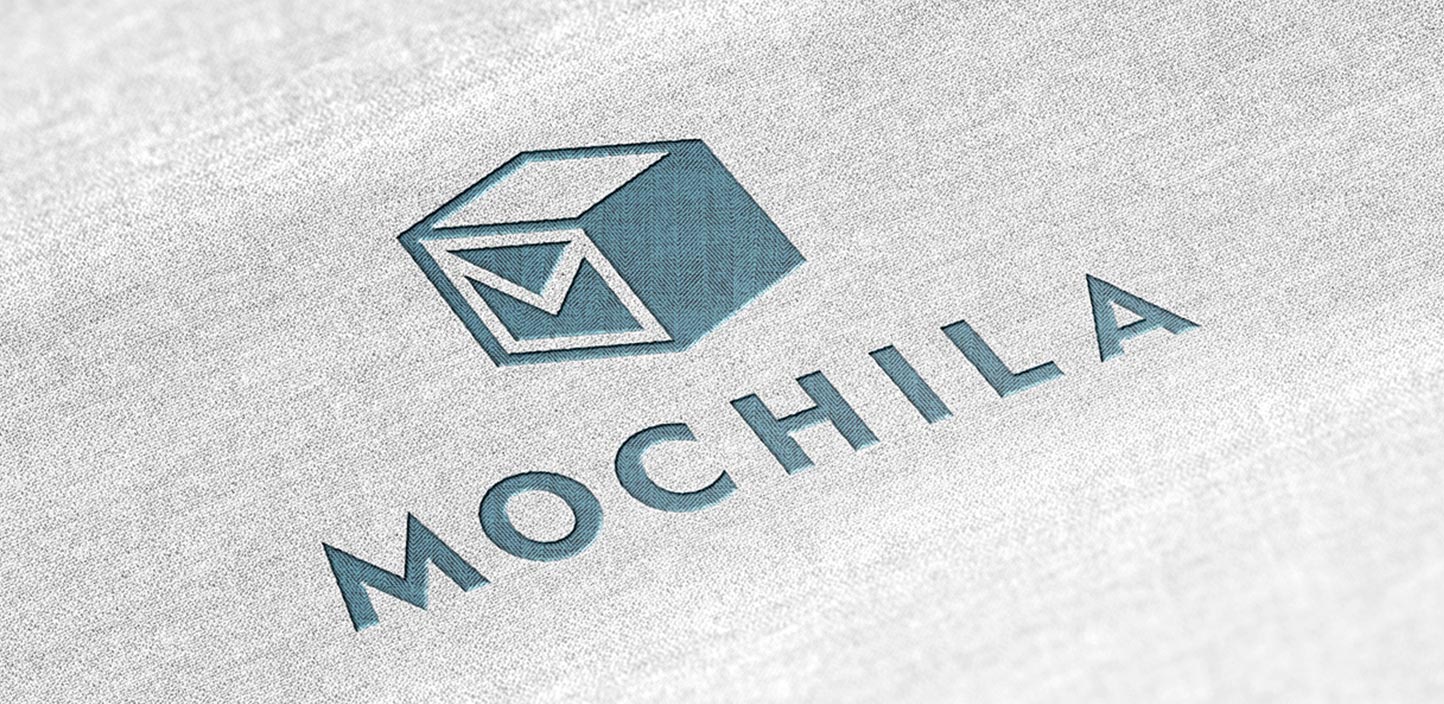 mochila paper logo design graphic