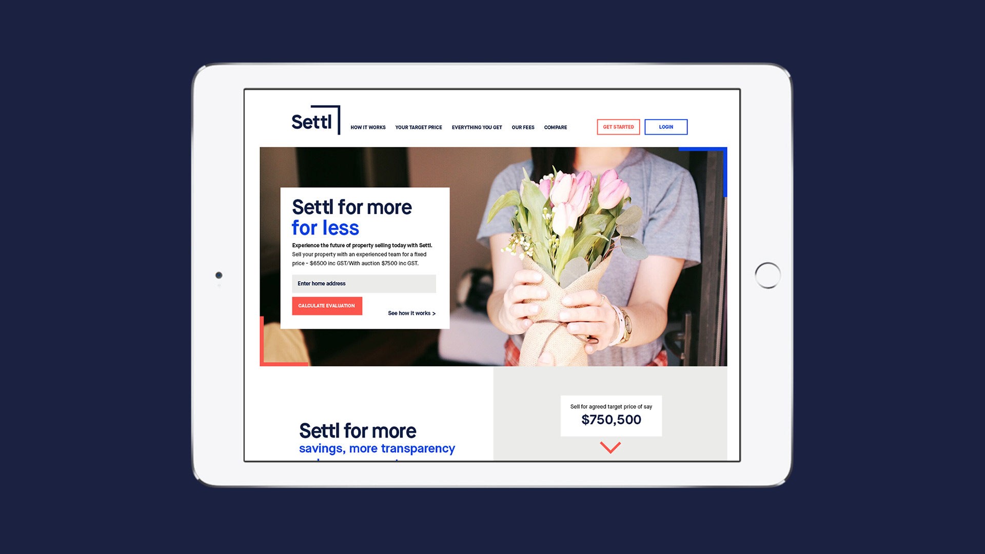 Homescreen with open bottom drawer