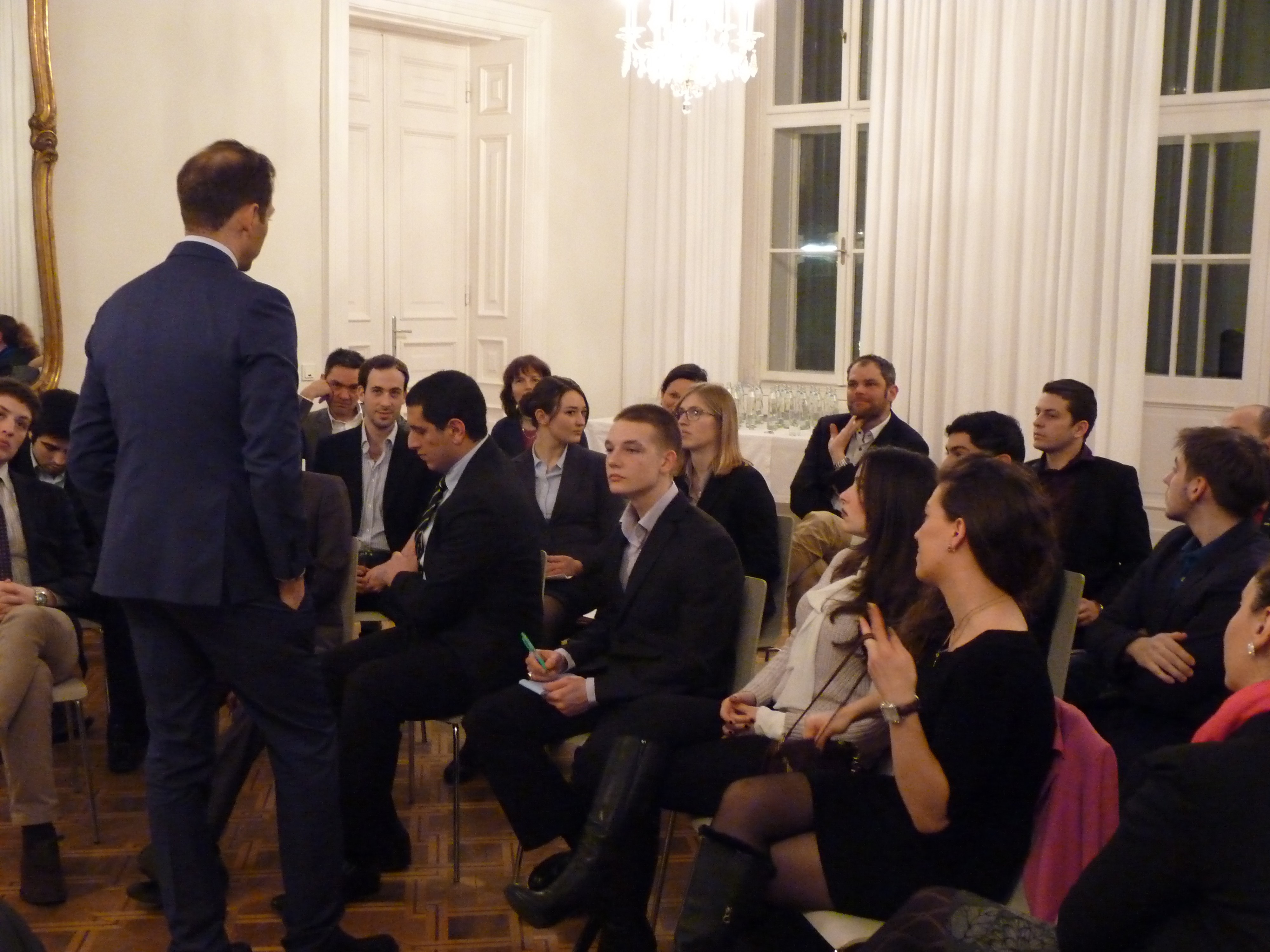 LBS Placement Center, Meeting Dr. Brandstetter, CEO of UNIQA talks to LBS students