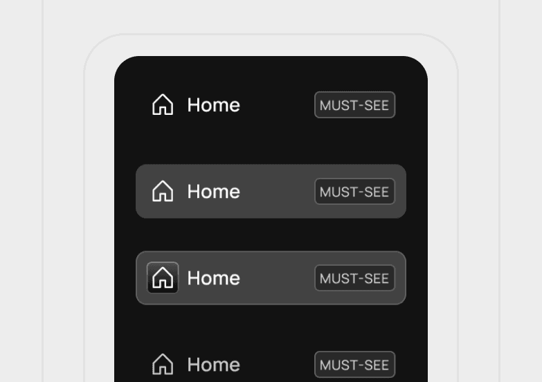 Thumbnail of Side Menu component