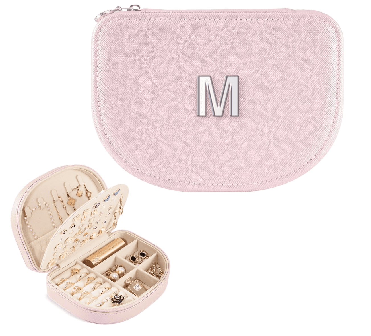 Personalized Initial Letter Travel Jewelry Organizer