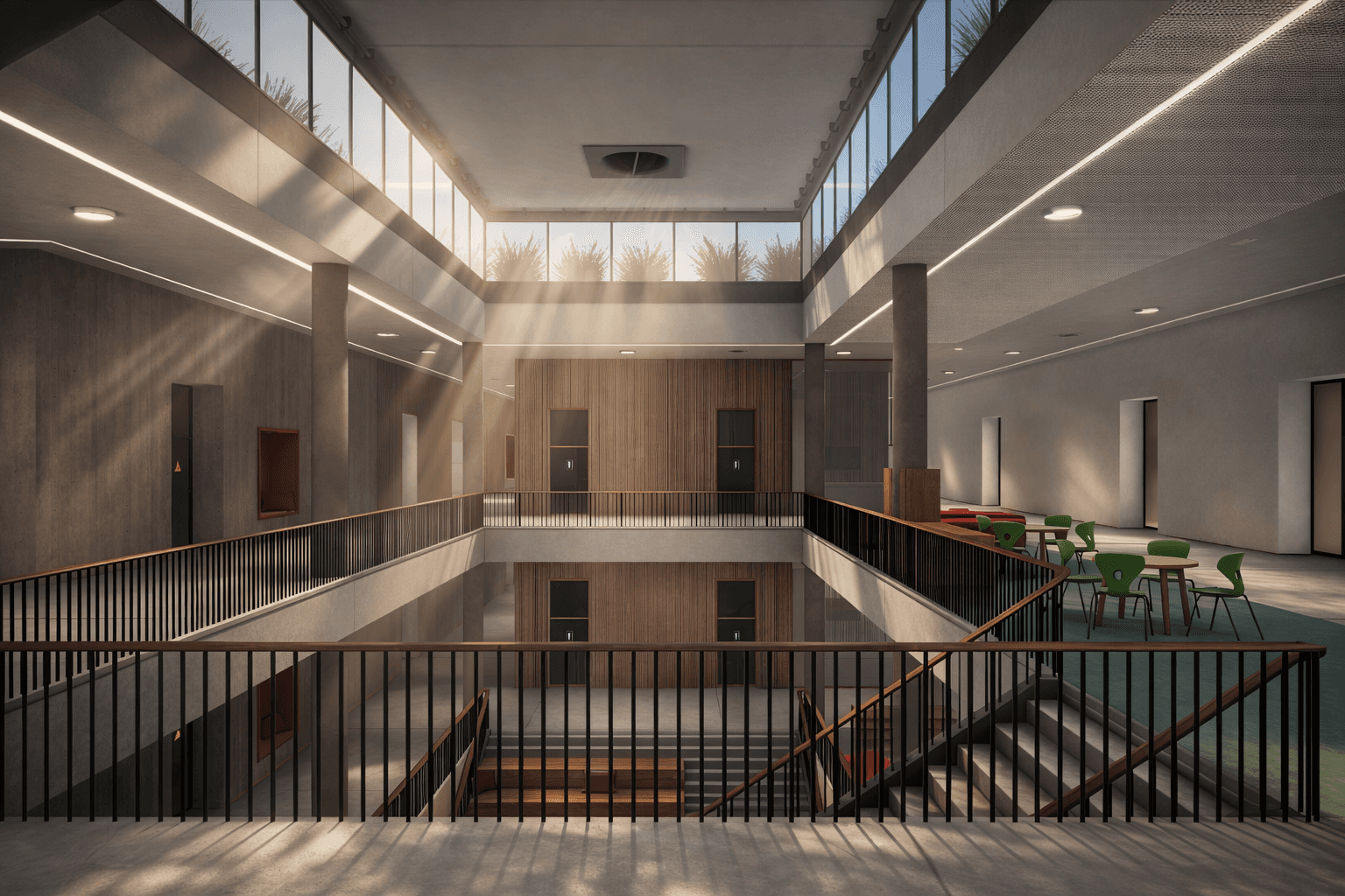 Houfek aplikace - tři stroje v hale