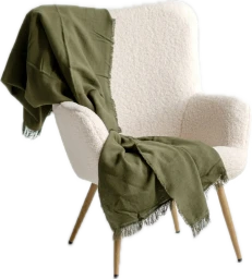 Bouclé armchair