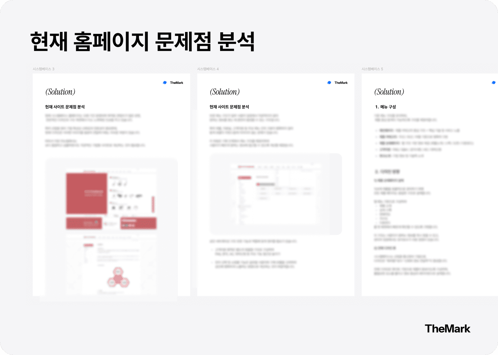 더마크마케팅 제안서 일부 화면