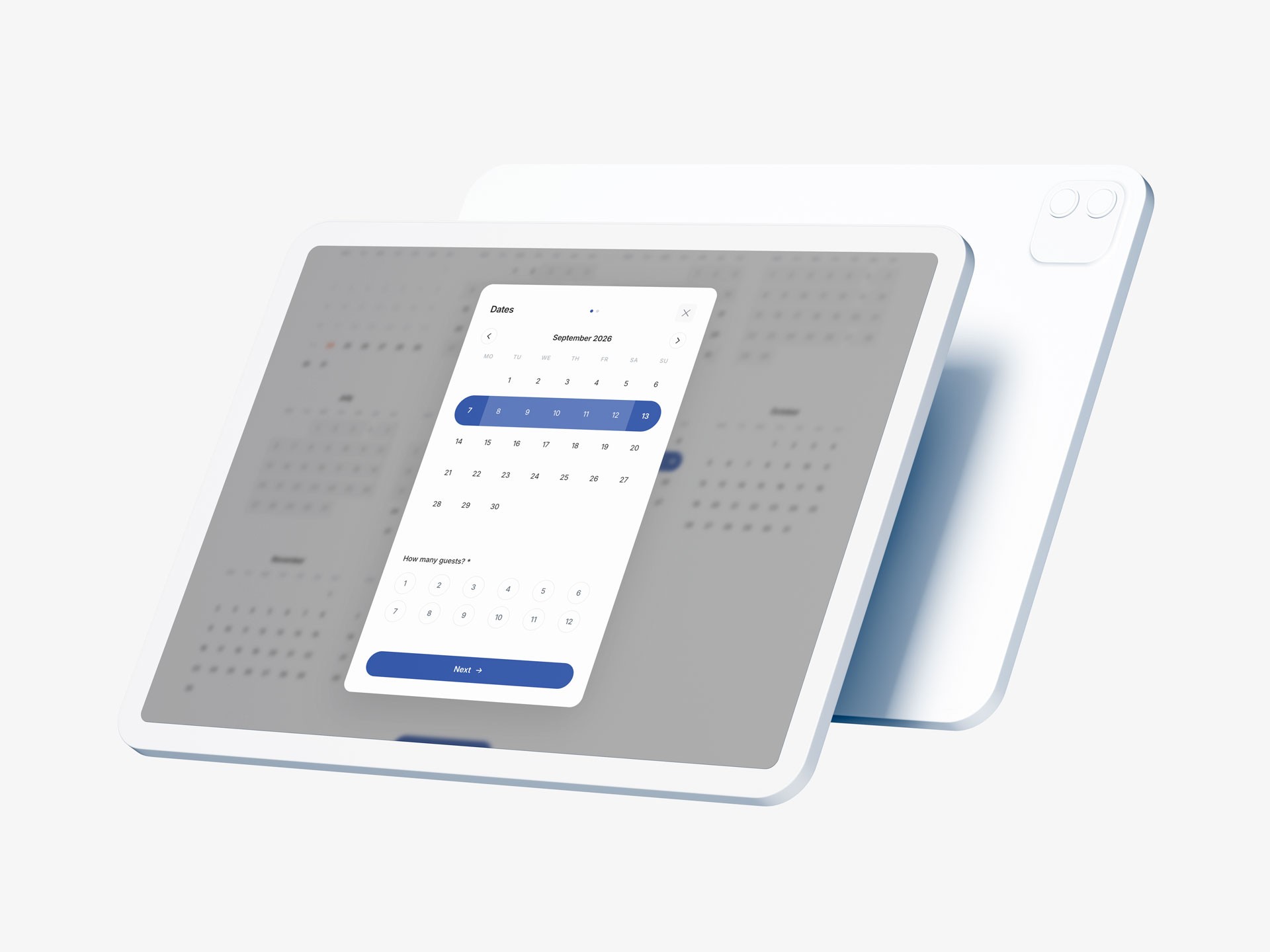 Can Nemo Booking calender on iPad
