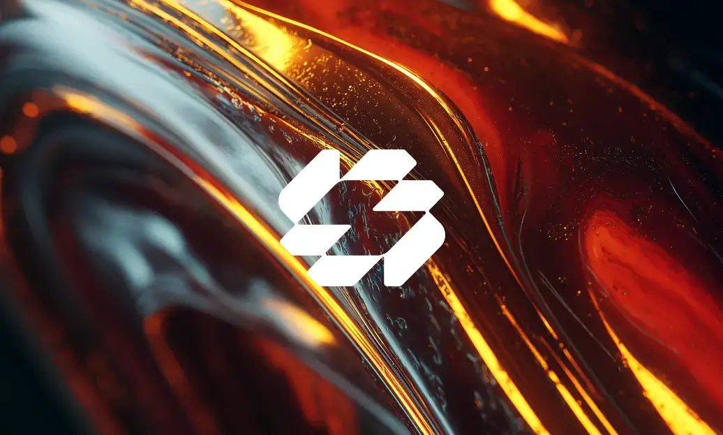 Modern brand logo presentation on vibrant background
