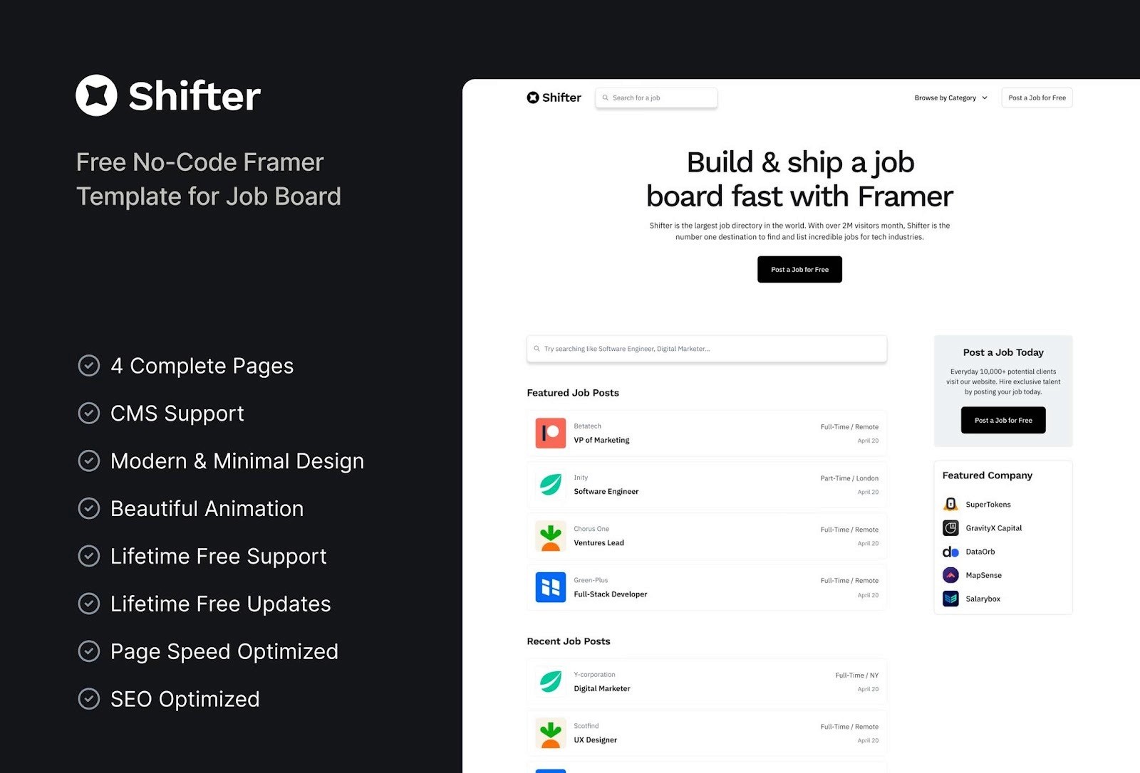 shifter job directory framer template