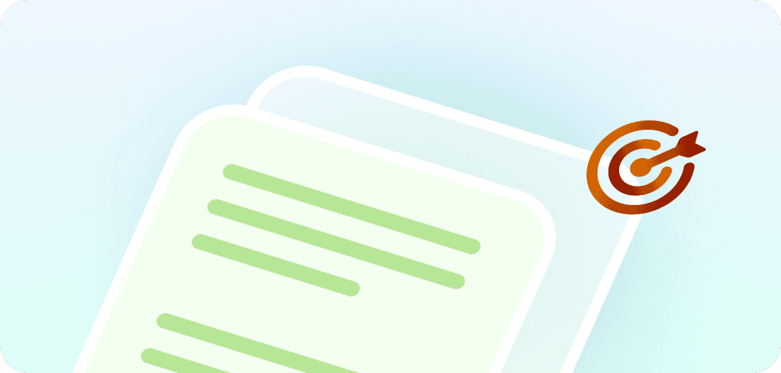 Target icon on documents