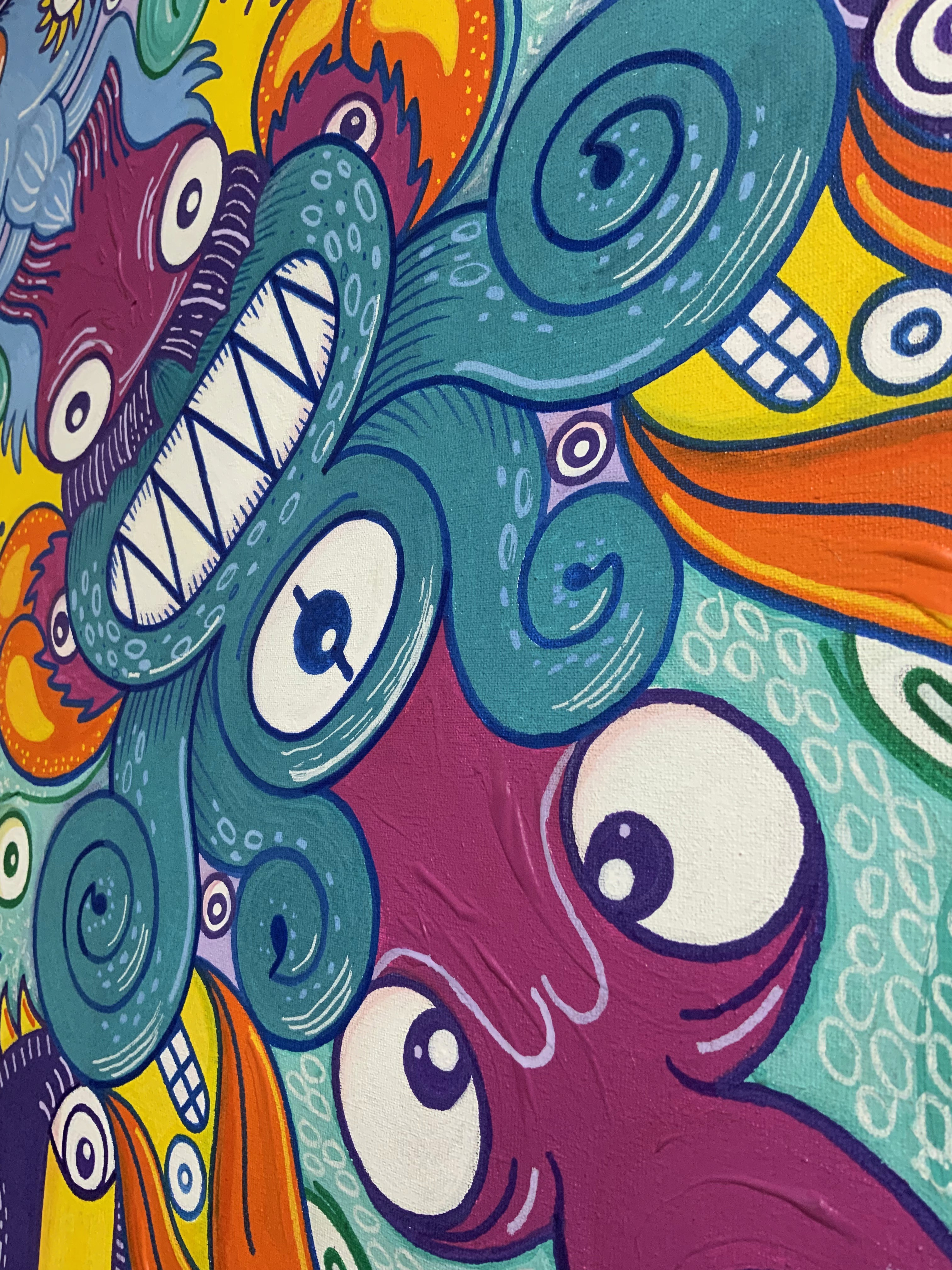 Cosmic mandala. Octopus detail