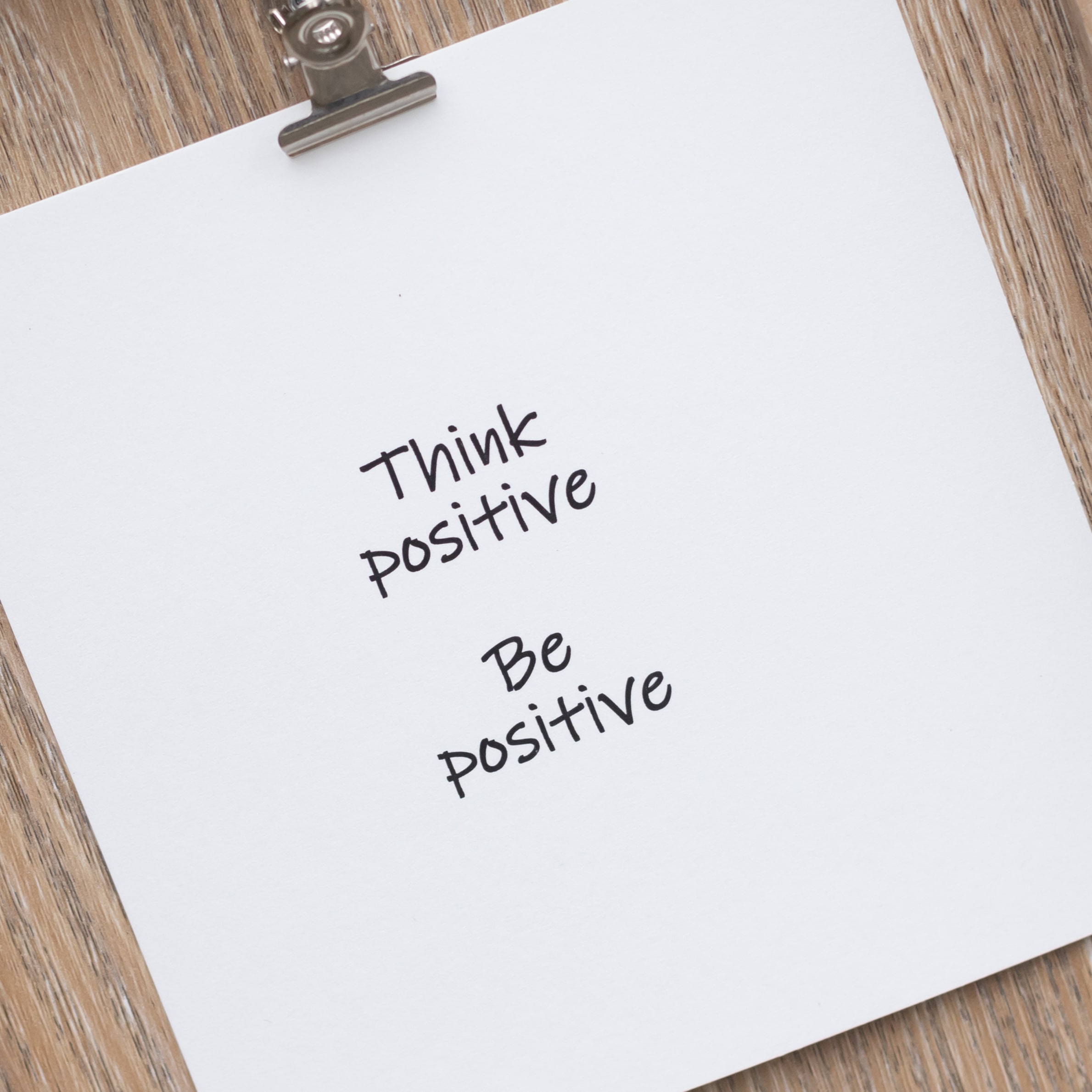 think positive be positive