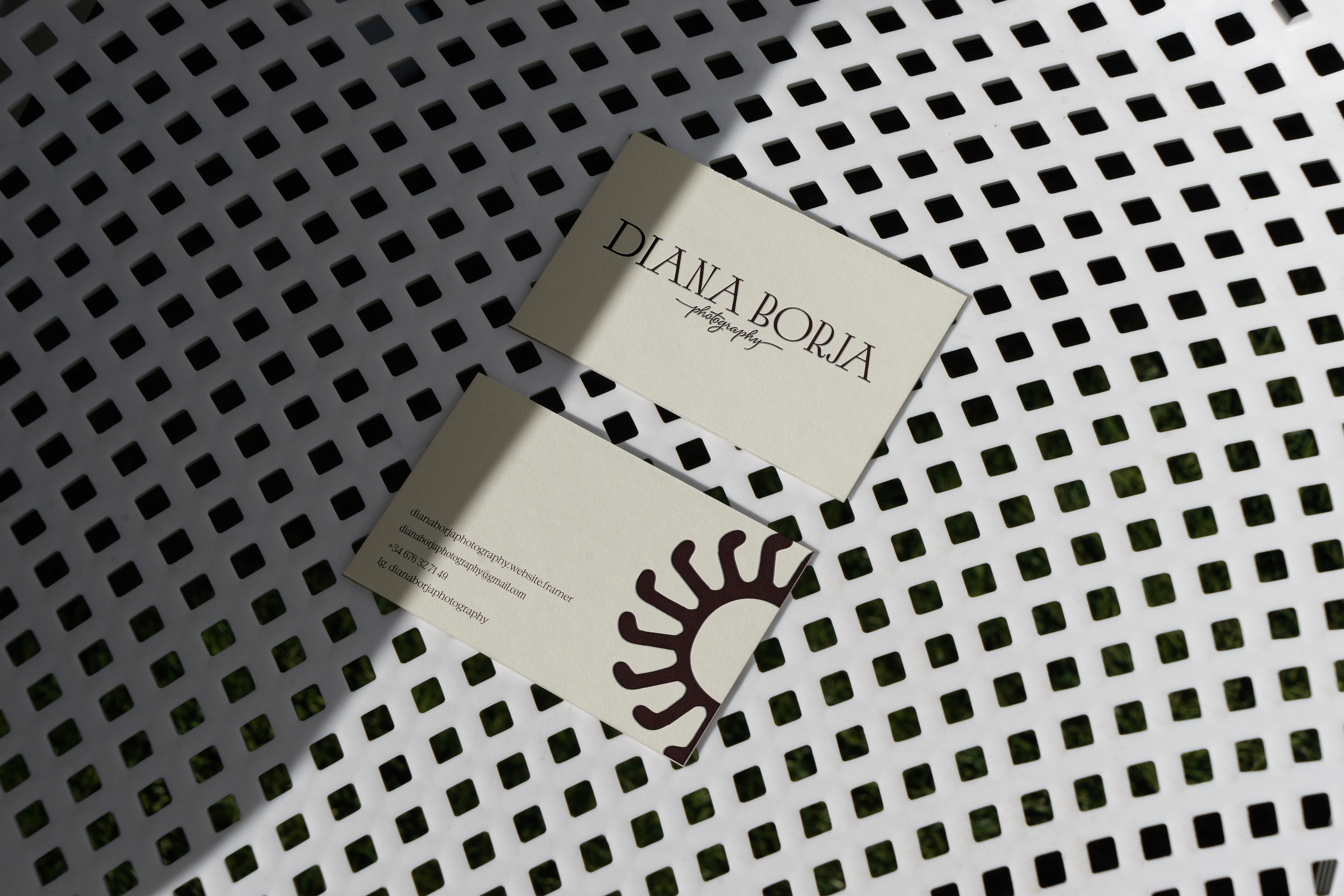 Project Diana Borja Photography.  Business card