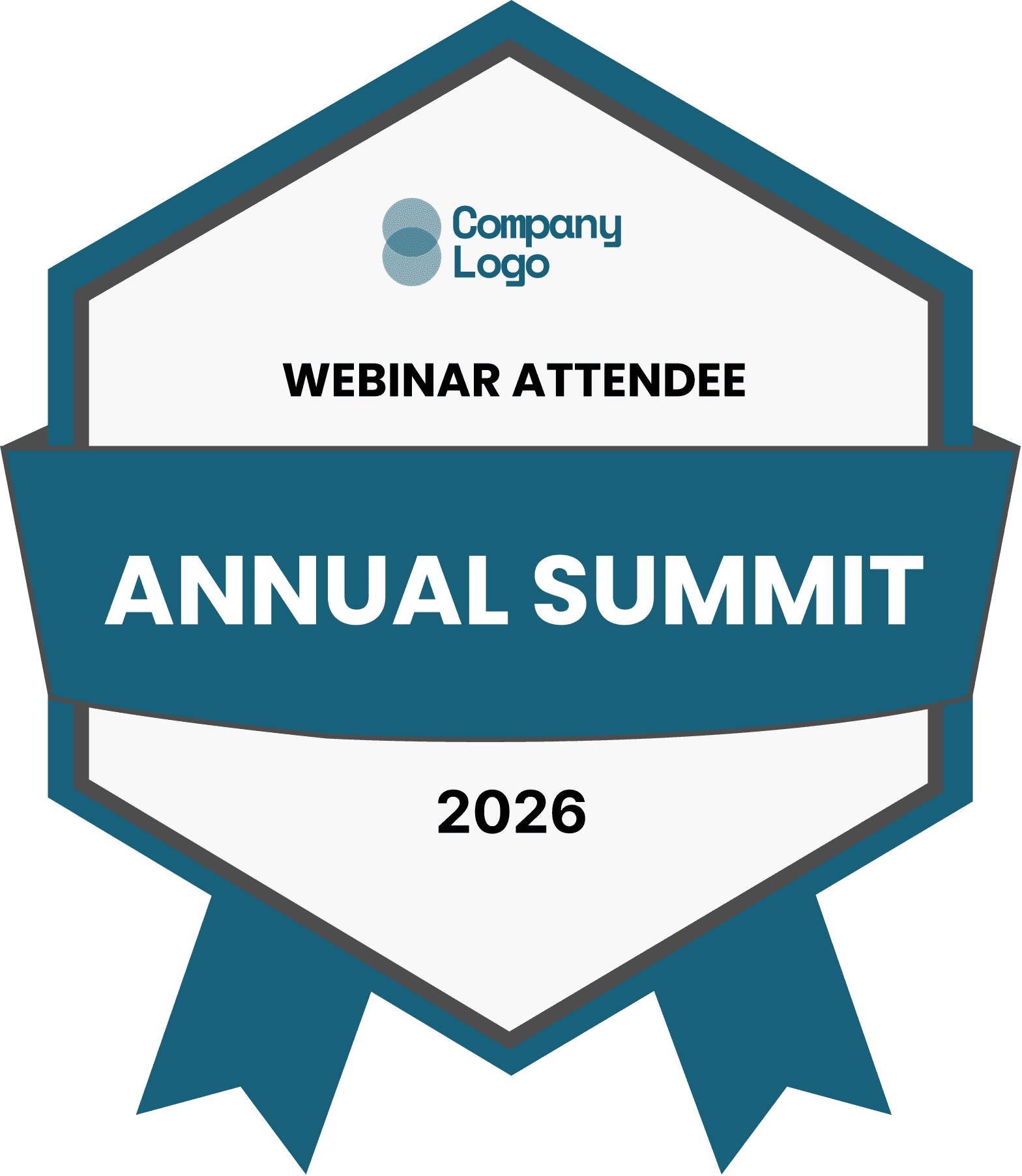 Wauld - Formal and classic blue membership badge template