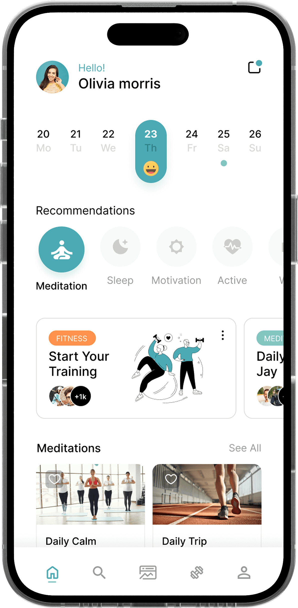 Ai-Powered Mood Analysis iOS Mobile App Design PNG File