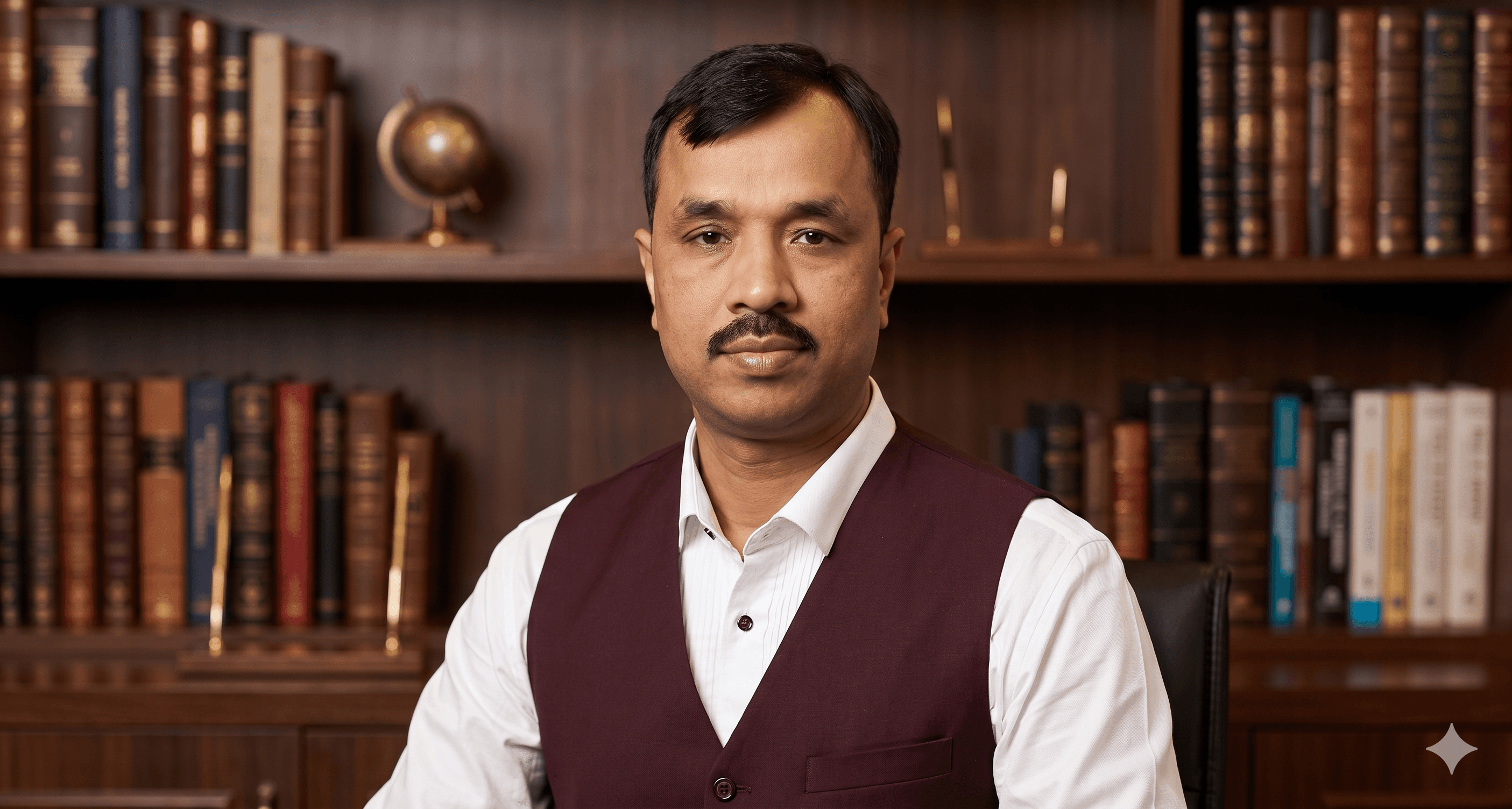 Mature male CEO in office setting