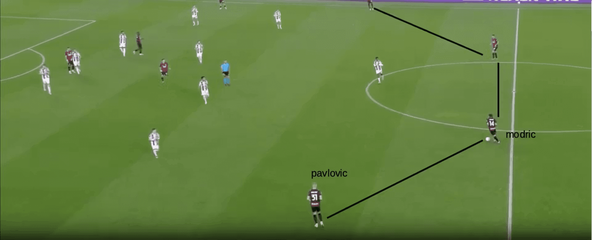 Модрич в центъра на защититата при разиграване